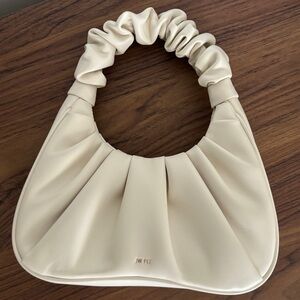 JW PEI Cream Pleated Shoulder Bag